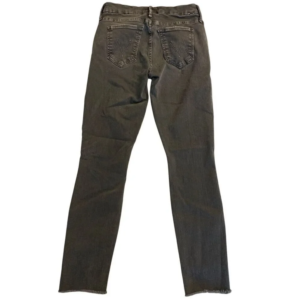 Mother Looker Ankle Fray Dye Faded Black women's size 24